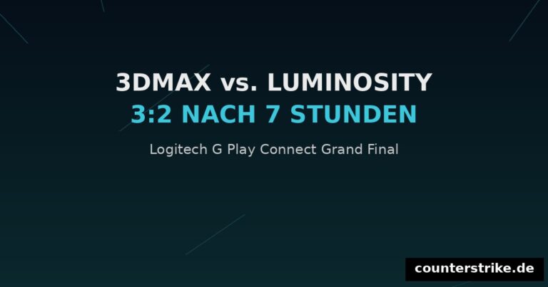 Dunkles Grafik-Banner: 3DMAX besiegt Luminosity im Finale des Logitech G Play Connect