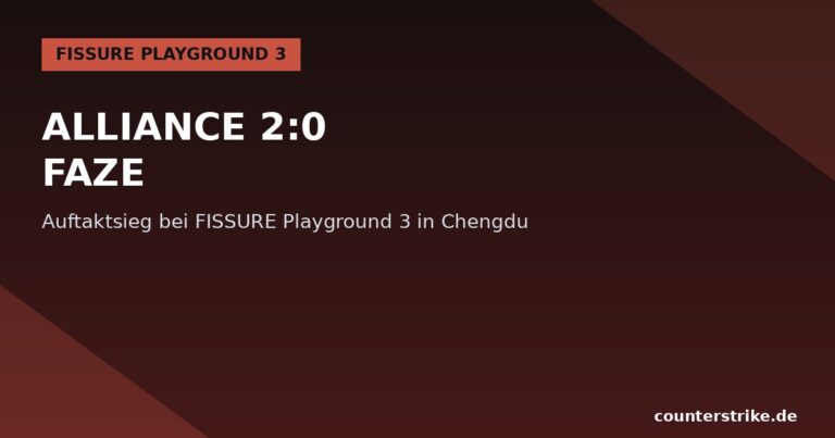 Grafik zum Match Alliance gegen FaZe bei FISSURE Playground 3