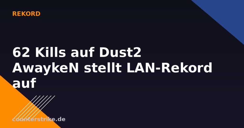 AwaykeN stellt mit 62 Kills auf Dust2 einen neuen CS2-LAN-Rekord auf
