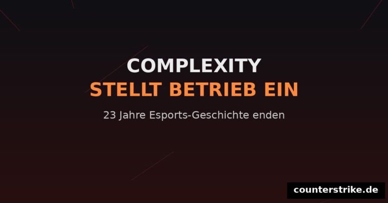 Dunkles Grafik-Banner: Complexity stellt nach 23 Jahren den Esports-Betrieb ein