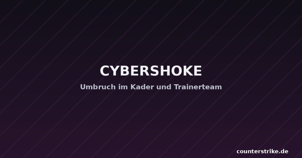 Grafik zum Trainerwechsel und Kaderumbau bei CYBERSHOKE