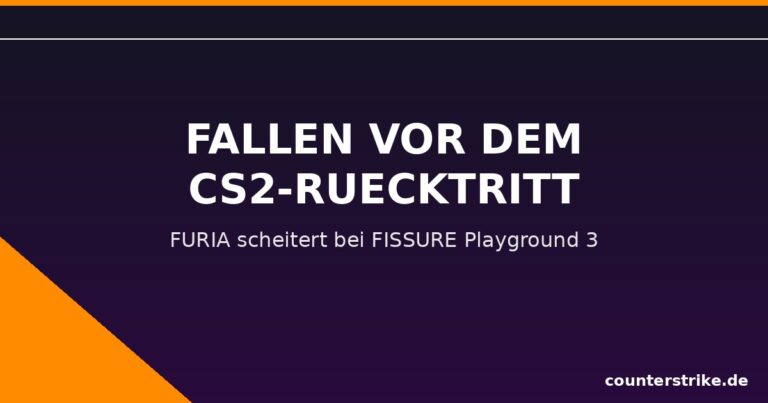 Grafik zu FalleN und FURIA beim Ausscheiden bei FISSURE Playground 3 mit Rücktrittsthema