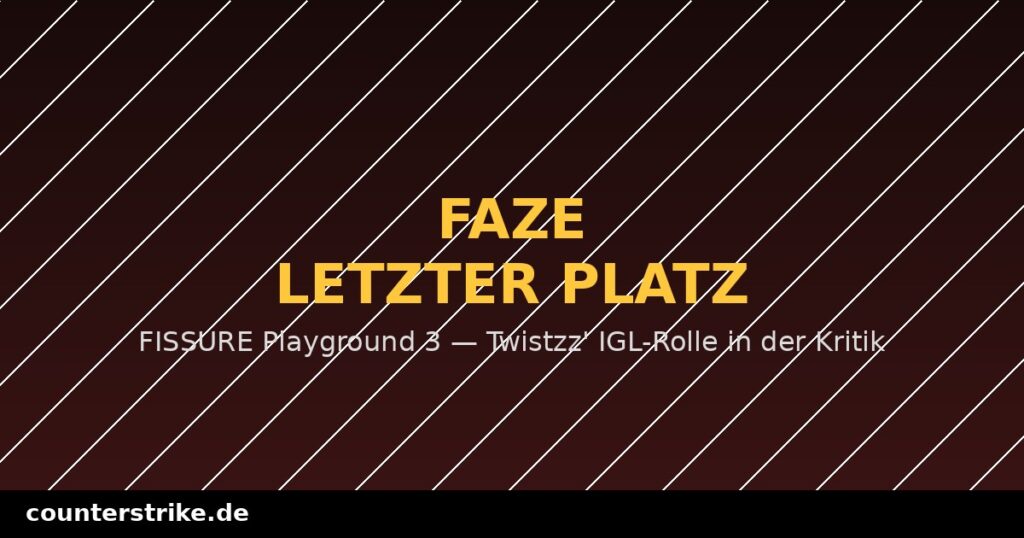 Grafik zu FaZe: Letzter Platz bei FISSURE Playground 3, Twistzz als IGL in der Kritik