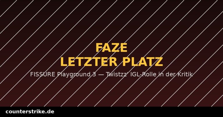 Grafik zu FaZe: Letzter Platz bei FISSURE Playground 3, Twistzz als IGL in der Kritik