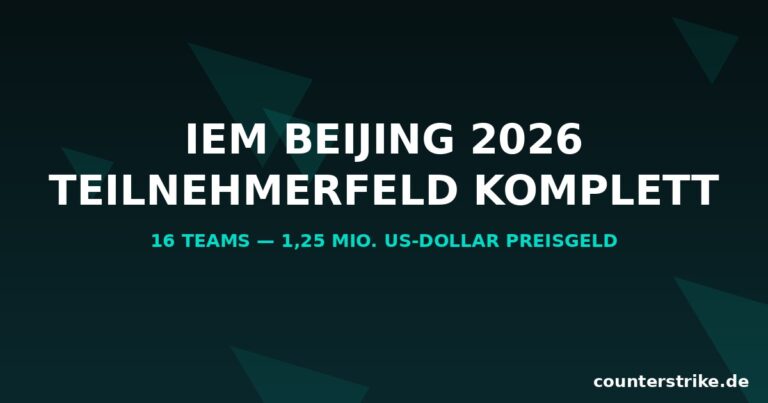 IEM Beijing 2026 Teilnehmerfeld mit HEROIC und B8 komplett