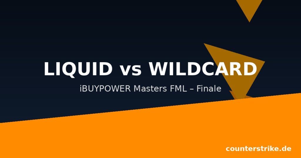 Liquid gegen Wildcard Finale beim iBUYPOWER Masters FML 2026 auf dunklem CS2-Grafikhintergrund