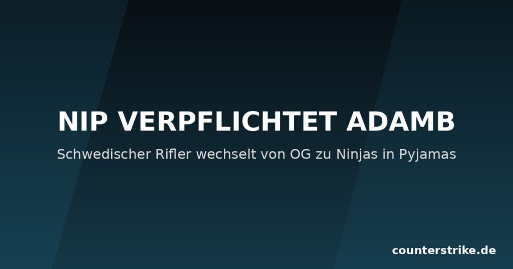 Grafik zum NIP-Transfer von adamb im Counter-Strike-2-Team