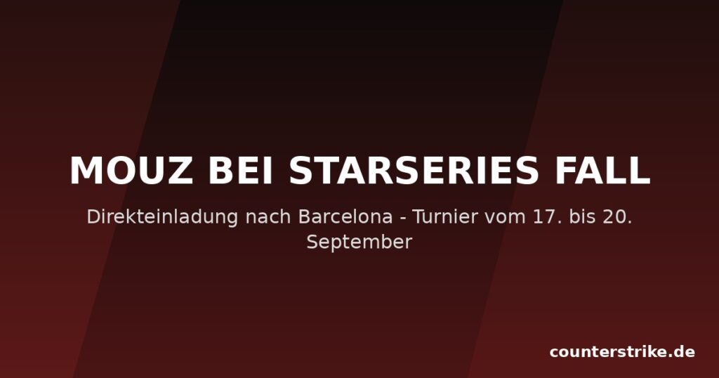 Grafik zu MOUZ bei der StarLadder StarSeries Fall in Barcelona