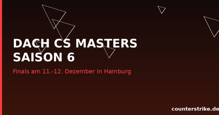 Grafik zu den Finals der DACH CS Masters Season 6 in Hamburg, CS2 Esports Motiv