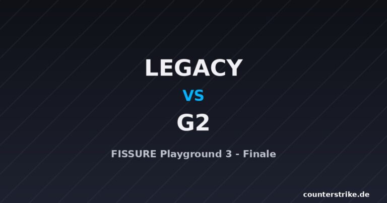 Grafik zum FISSURE Playground 3 Finale zwischen Legacy und G2