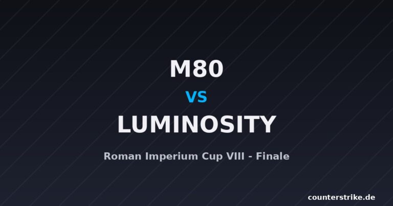 Grafik zum Finale des Roman Imperium Cup VIII zwischen M80 und Luminosity