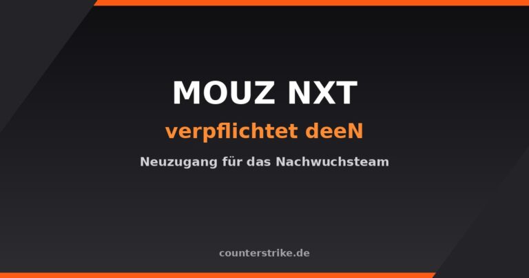 Grafik zur Verpflichtung von deeN bei MOUZ NXT
