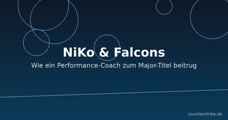 NiKo und Team Falcons, Grafik zum Performance-Coach Lars Robl, counterstrike.de