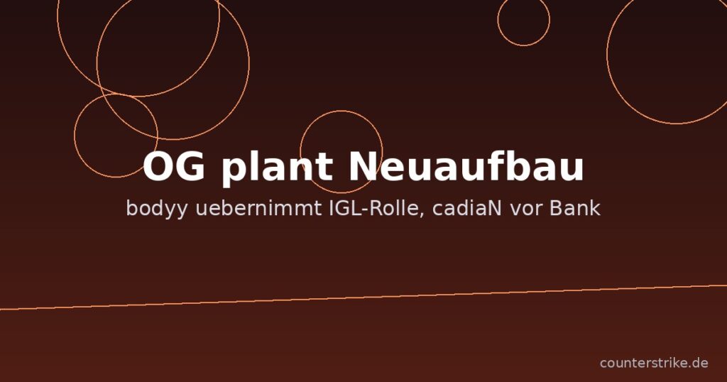 OG plant Neuaufbau mit bodyy als IGL, Grafik counterstrike.de