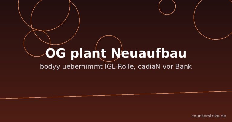 OG plant Neuaufbau mit bodyy als IGL, Grafik counterstrike.de