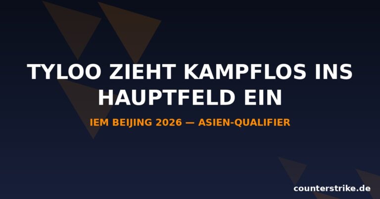 TYLOO zieht kampflos ins Hauptfeld der IEM Beijing 2026 ein