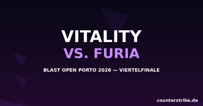 Vitality gegen FURIA im Viertelfinale von BLAST Open Porto 2026