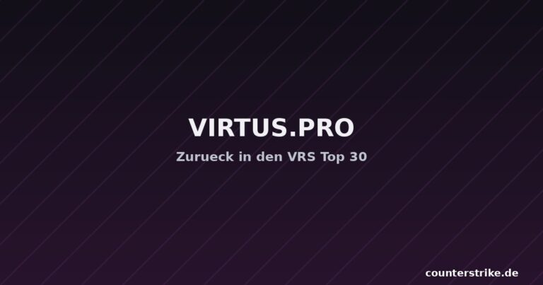 Grafik zur Rueckkehr von Virtus.pro in die Top 30 der Valve Regional Standings