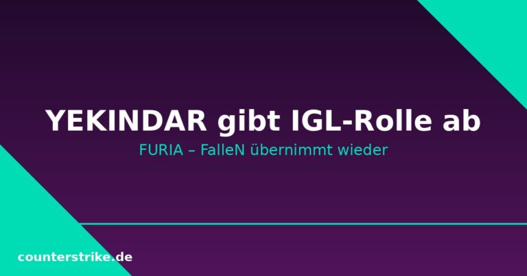 YEKINDAR gibt die IGL-Rolle bei FURIA an FalleN zurueck