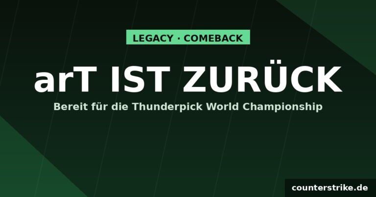 Illustration zur Rückkehr von arT zu Legacy vor der Thunderpick World Championship
