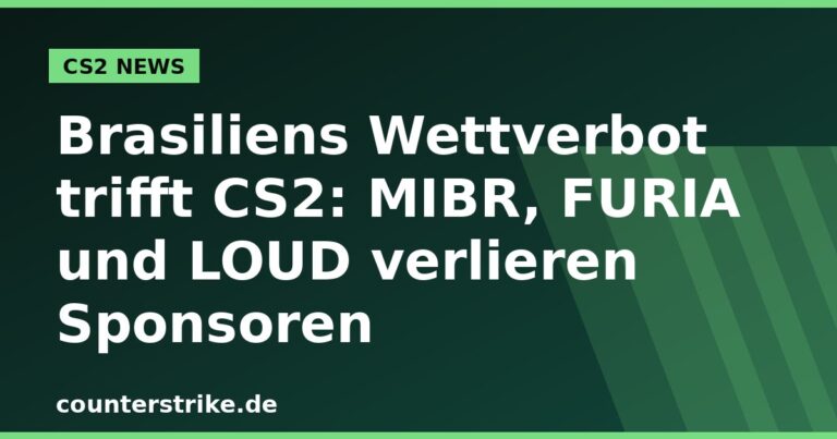 Symbolgrafik zu Brasiliens Online-Wettverbot und den Folgen für CS2-Organisationen wie MIBR, FURIA und LOUD