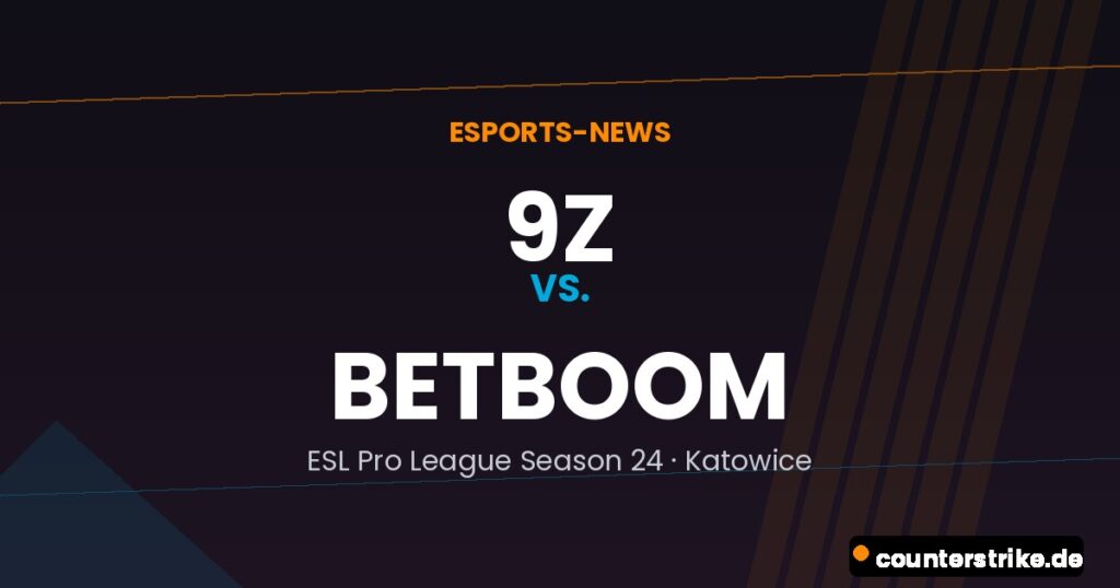 Grafik zum CS2-Match 9z gegen BETBOOM bei der ESL Pro League Season 24 in Katowice