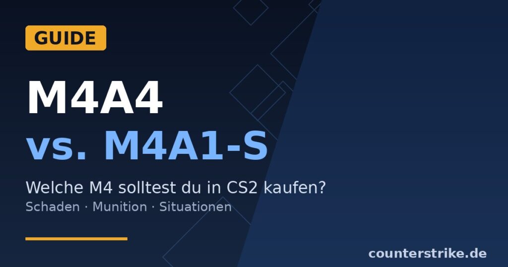 Beitragsbild: CS2 Guide M4A4 vs. M4A1-S – welche M4 solltest du kaufen?