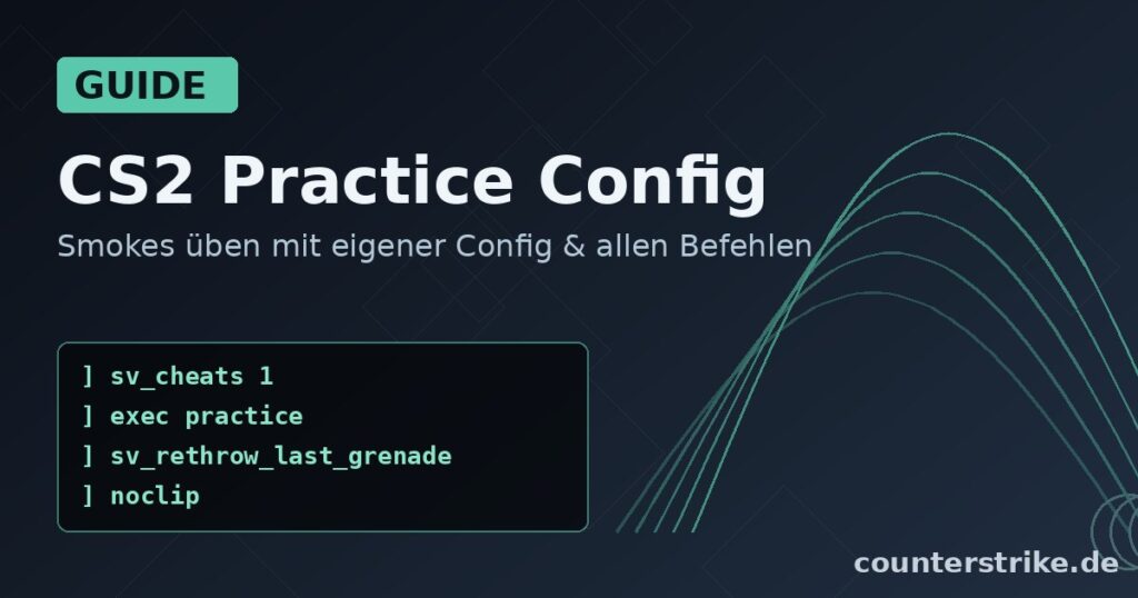 Beitragsbild: CS2 Practice Config – Konsolenbefehle und Granaten-Flugbahnen für das Smoke-Training