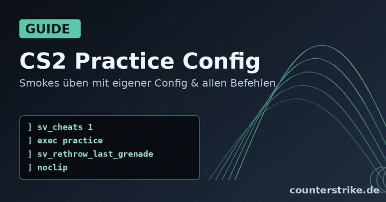Beitragsbild: CS2 Practice Config – Konsolenbefehle und Granaten-Flugbahnen für das Smoke-Training