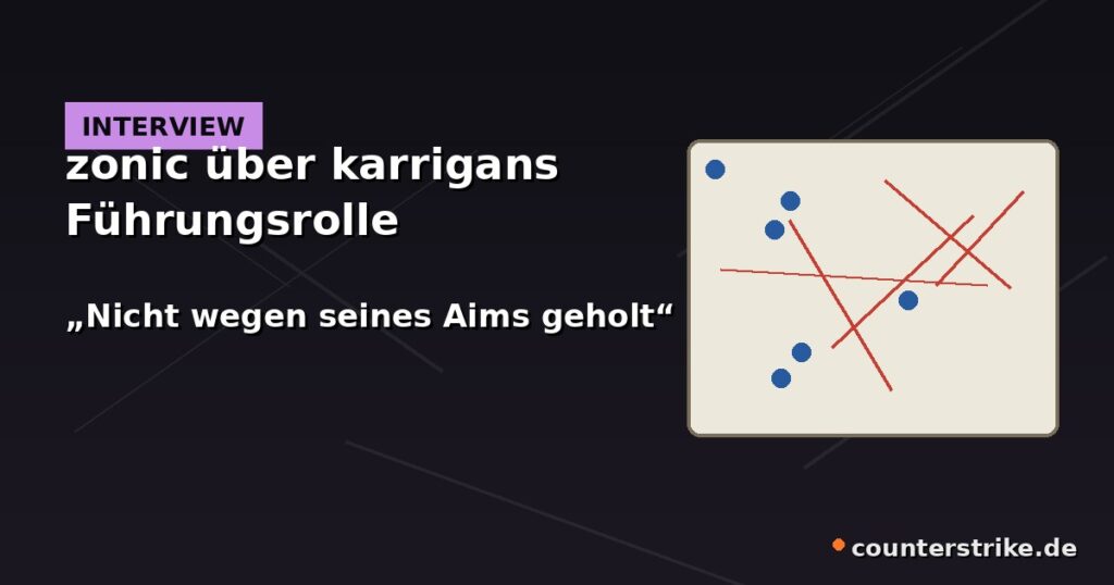 Taktik-Whiteboard im Teamraum als Symbolbild für die Führungsrolle von IGL karrigan bei Falcons