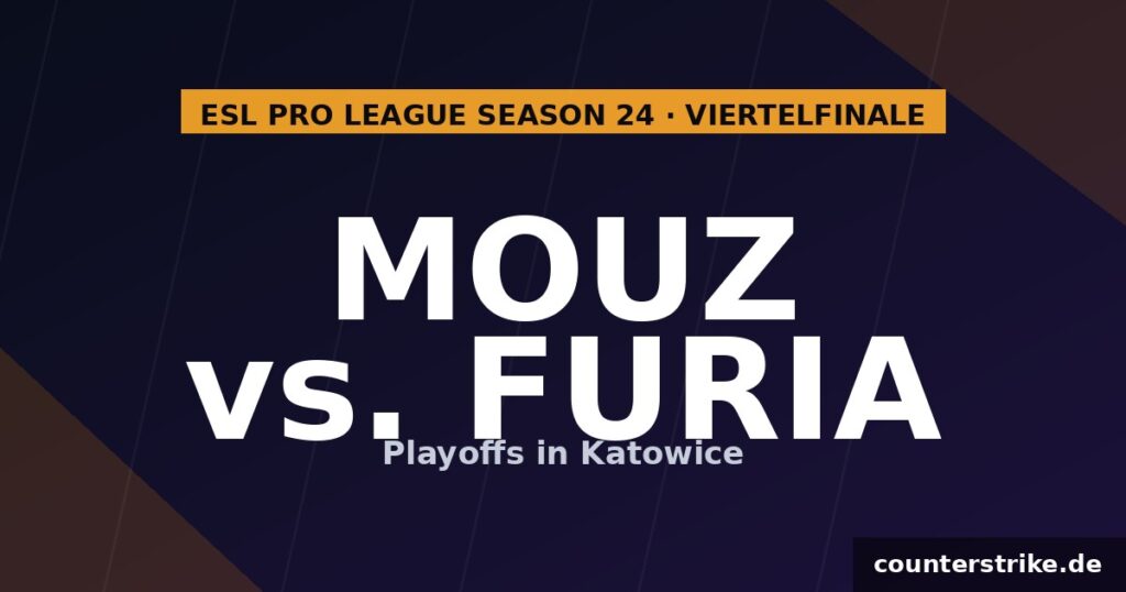 Illustration zum ESL Pro League Season 24 Viertelfinale MOUZ gegen FURIA
