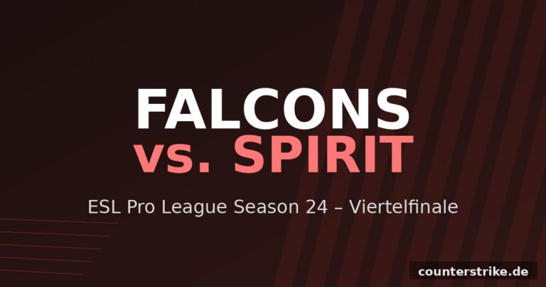 Falcons gegen Spirit im Viertelfinale der ESL Pro League Season 24