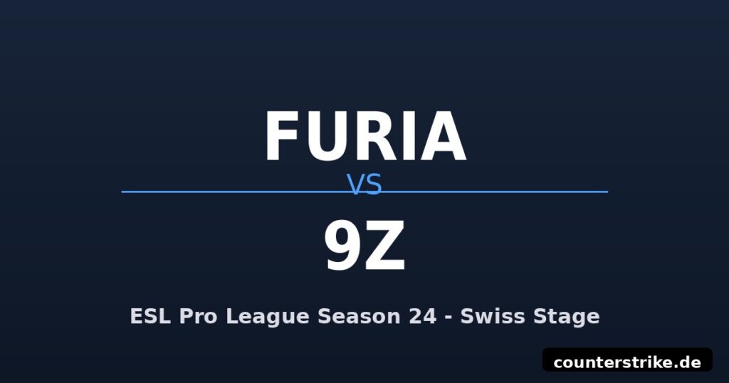 Grafik mit FURIA gegen 9z zur ESL Pro League Swiss Stage