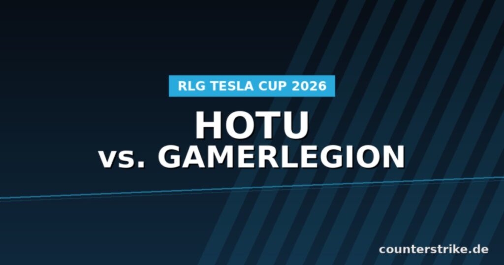 Grafik zum RLG-Tesla-Cup-Finale 2026 zwischen HOTU und GamerLegion am 29. Oktober 2026