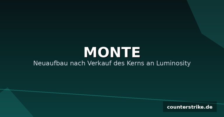 Grafik mit dem Monte-Schriftzug zum Neuaufbau des CS2-Kaders