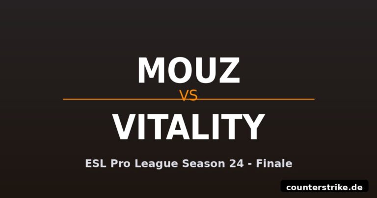 Grafik mit MOUZ gegen Vitality zum ESL-Pro-League-Finale