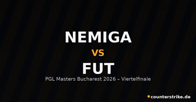 Nemiga gegen FUT: Viertelfinale der PGL Masters Bucharest 2026