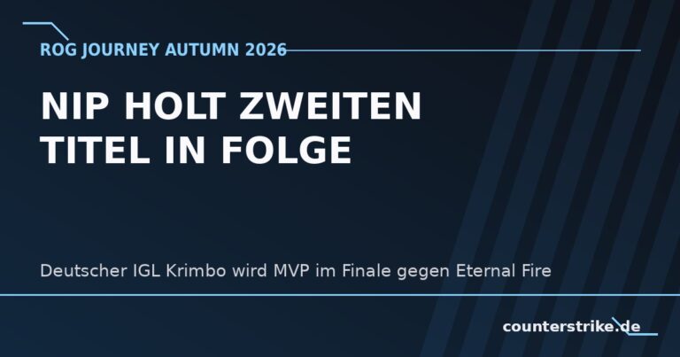 NIP gewinnt mit IGL Krimbo den zweiten Titel in Folge bei ROG Journey