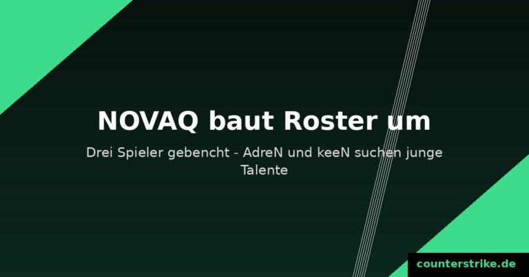 NOVAQ baut CS2-Roster um und benched drei Spieler, Grafik counterstrike.de
