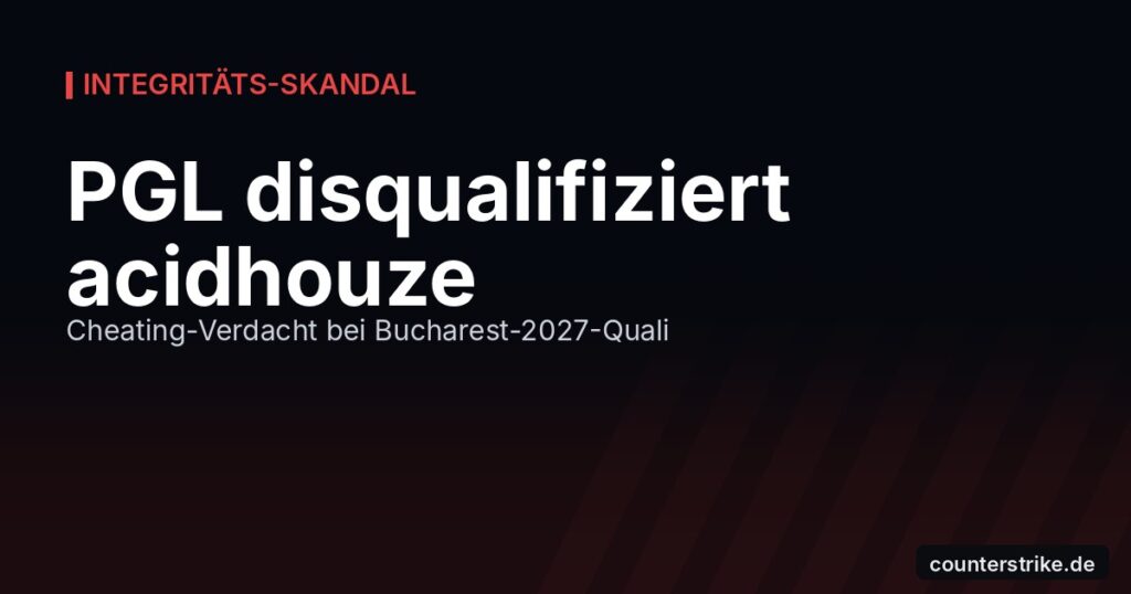Beitragsbild: PGL disqualifiziert acidhouze wegen Cheating-Verdacht