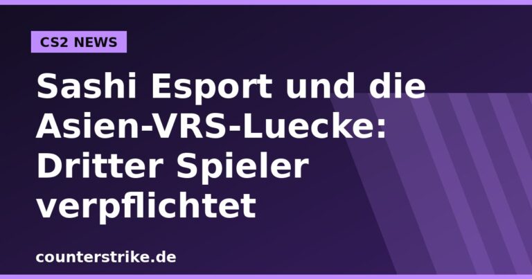 Symbolgrafik zu Sashi Esports VRS-Regionenwechsel nach Asien und der Verpflichtung von chelleos