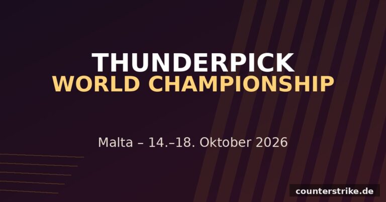 Thunderpick World Championship 2026 in Malta mit acht Top-Teams