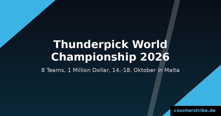 Thunderpick World Championship 2026 in Malta, Grafik counterstrike.de