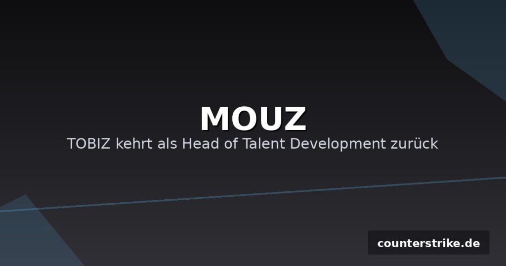 Grafik mit dem MOUZ-Schriftzug zur Rückkehr von TOBIZ