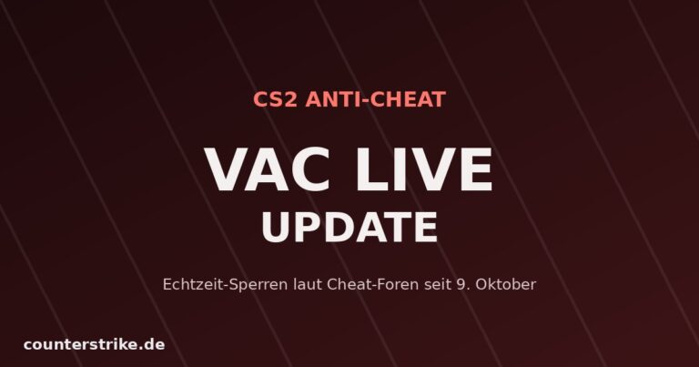Grafik zum berichteten VAC-Live-Update in CS2 und Echtzeit-Sperren gegen Cheater